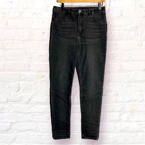 H&M Divided Black Denim Mom Jeans Size 10 High Rise